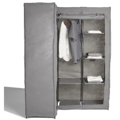 Rangement|Gifi Armoire dressing d'angle grise