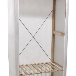 Rangement|Gifi Armoire dressing en bois et housse coton