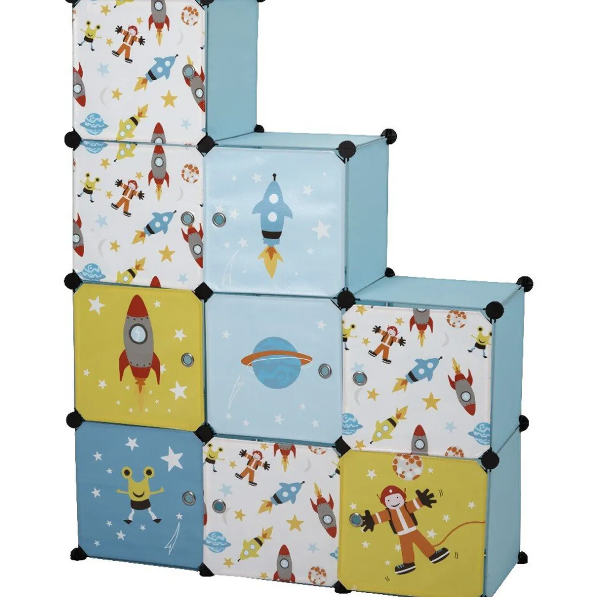 Rangement|Gifi Armoire dressing escalier pour enfant design fusée