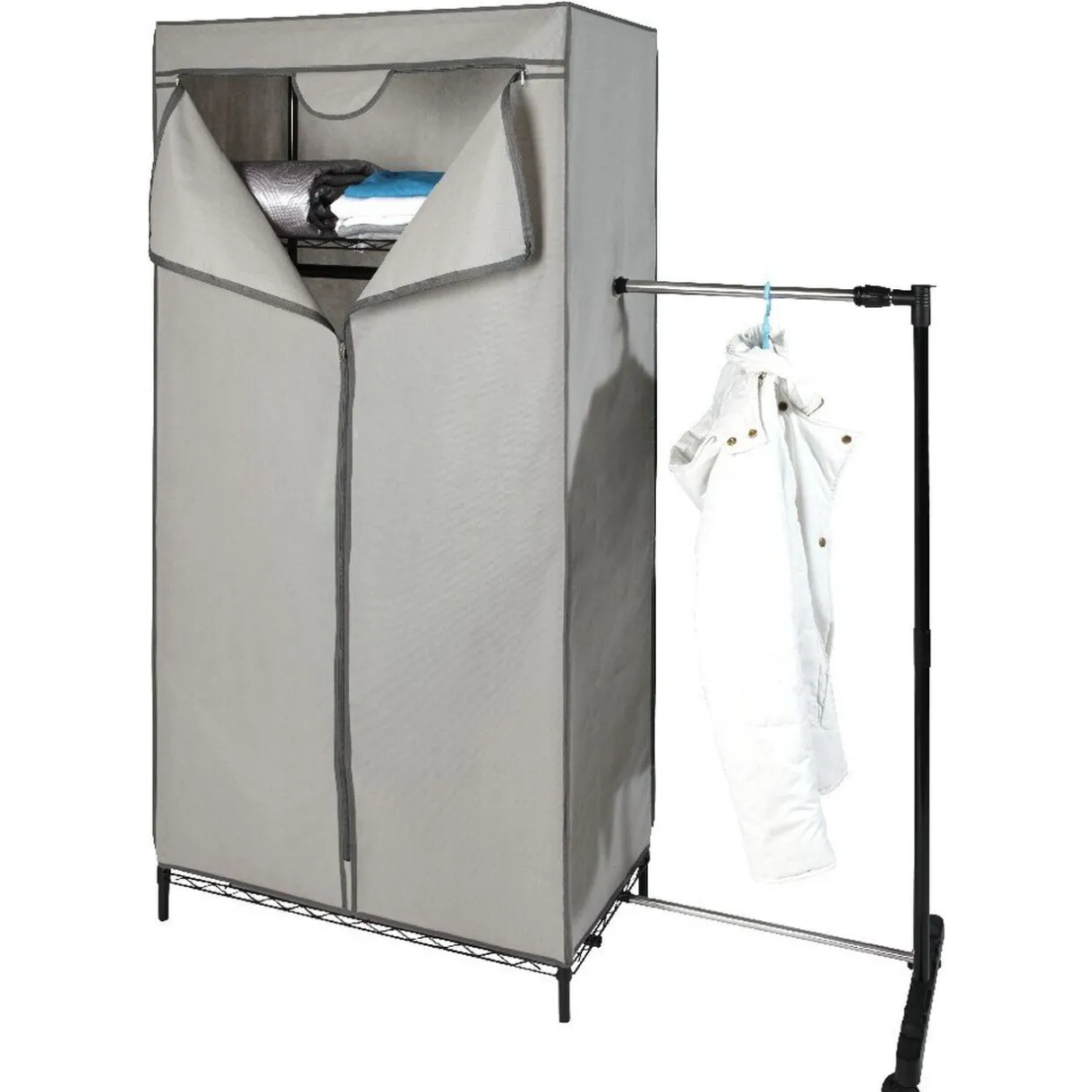 Rangement|Gifi Armoire dressing et portant simple