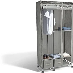 Rangement|Gifi Armoire dressing gris