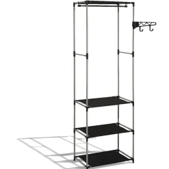 Rangement|Gifi Armoire dressing gris et noir