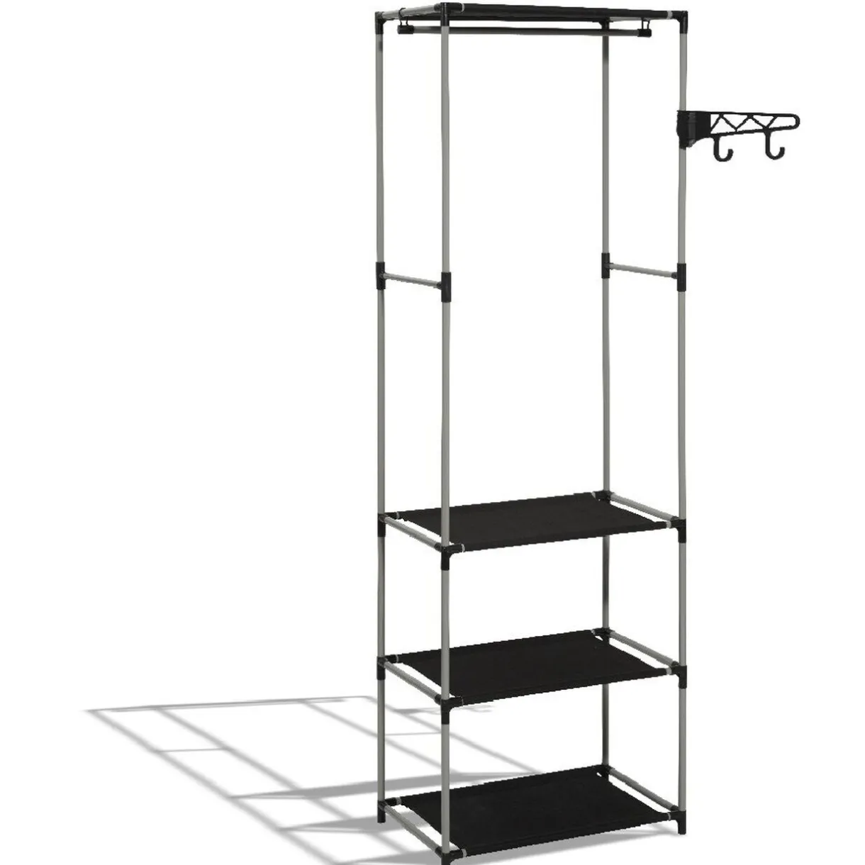 Rangement|Gifi Armoire dressing gris et noir