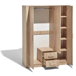 Rangement|Gifi Armoire Ohio chêne sonoma 3 portes