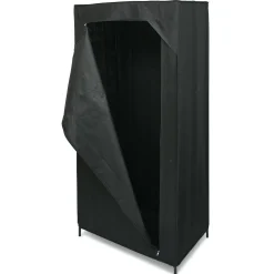 Rangement|Gifi Armoire penderie en tissu noir 70x46xH146cm