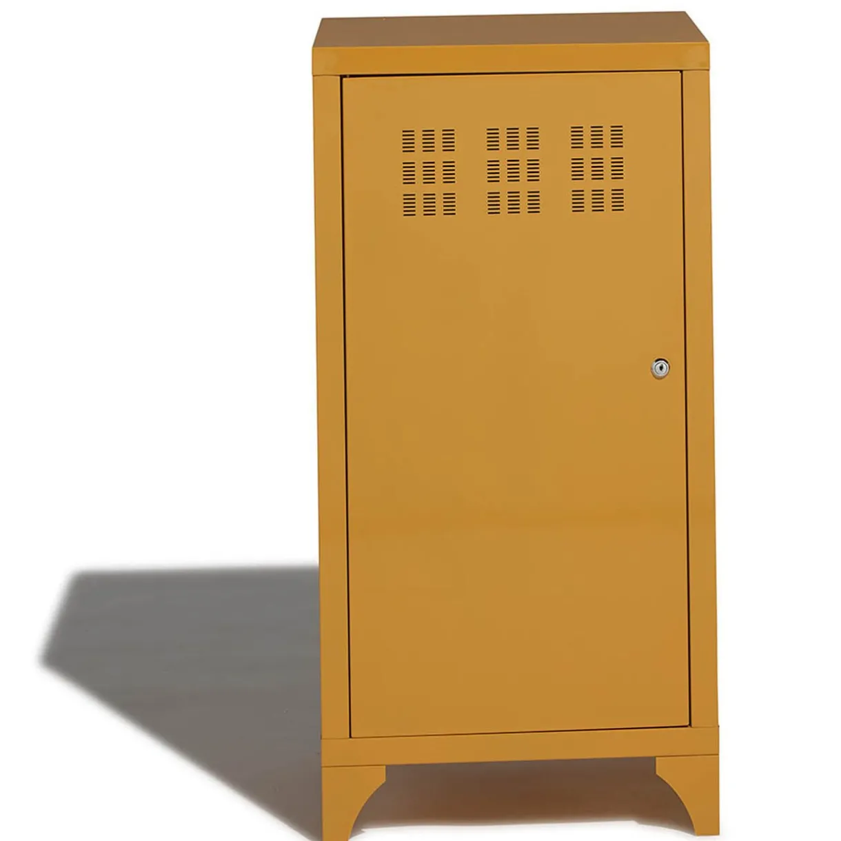 Rangement|Gifi Armoire Pittsburgh jaune moutarde 1 porte