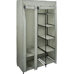 Rangement|Gifi Armoire textile avec 7 étagères et portant 100x45x174cm