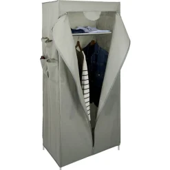 Rangement|Gifi Armoire textile avec étagère et portant 70x45x155cm