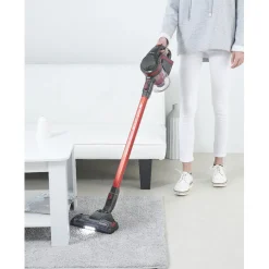 Nettoyage Et Entretien|Gifi Aspirateur 2 en 1 sans fil sans sac silencieux Homday rouge