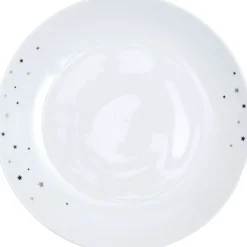 Assiette à dessert blanche motif étoiles^Gifi