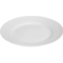 Assiette à dessert blanche bordure à rainures^Gifi Sale