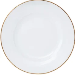 Assiette à dessert blanche contour doré^Gifi New