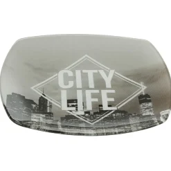 Assiette à dessert carrée design city^Gifi