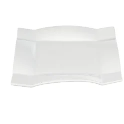 Assiette à dessert carrée porcelaine uni blanc^Gifi Online