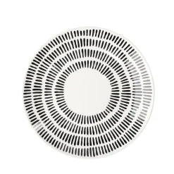 Assiette à dessert Dakar en porcelaine blanc et noir Ø19cm^Gifi Sale