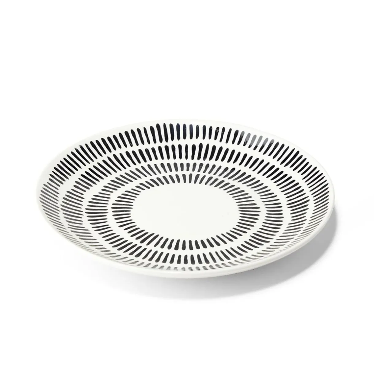 Assiette à dessert Dakar en porcelaine blanc et noir Ø19cm^Gifi Sale