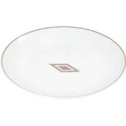 Assiette à dessert décor gris avec liseré rouge^Gifi Online