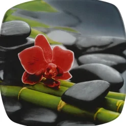 Assiette à dessert design galet noir^Gifi