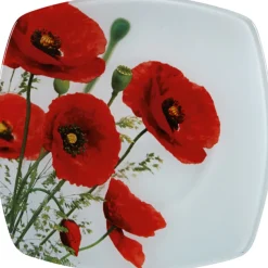 Assiette à dessert design coquelicot^Gifi Best