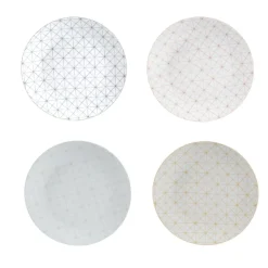 Assiette à dessert design géométrique dépareillé x4^Gifi Hot