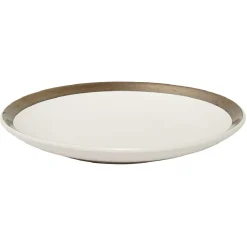 Assiette à dessert en faïence avec liseré doré^Gifi Sale