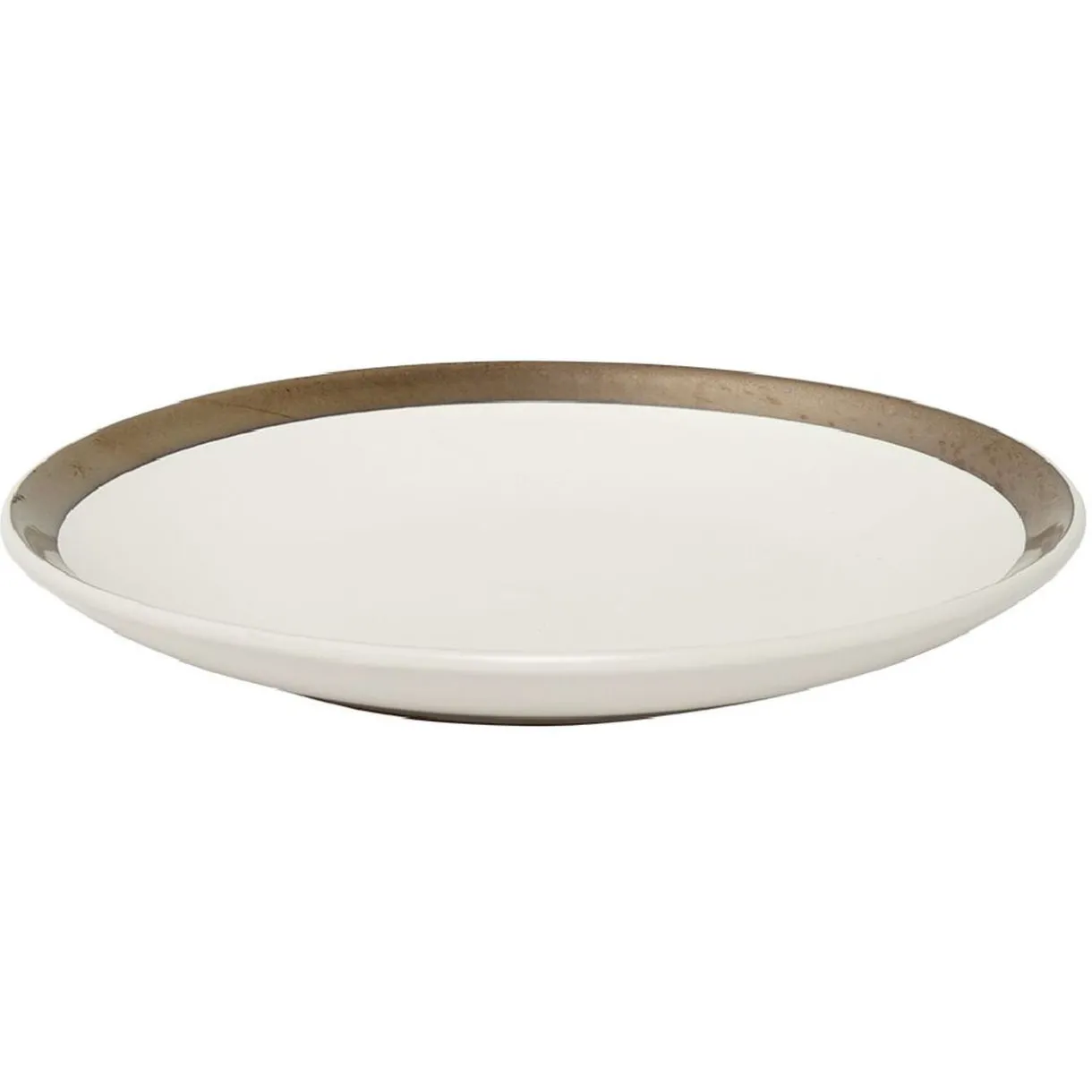 Assiette à dessert en faïence avec liseré doré^Gifi Sale