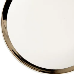 Assiette à dessert en faïence avec liseré doré^Gifi Sale