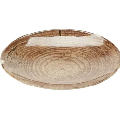 Assiette à dessert en faïence imitation bois Ø20 cm^Gifi Clearance