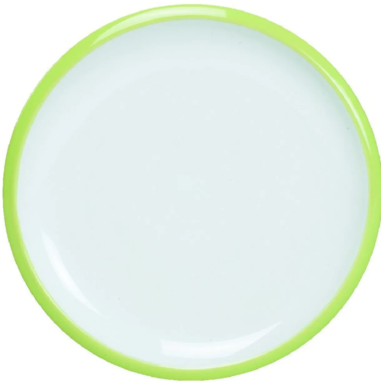 Assiette à dessert en faience contour bicolore^Gifi Outlet