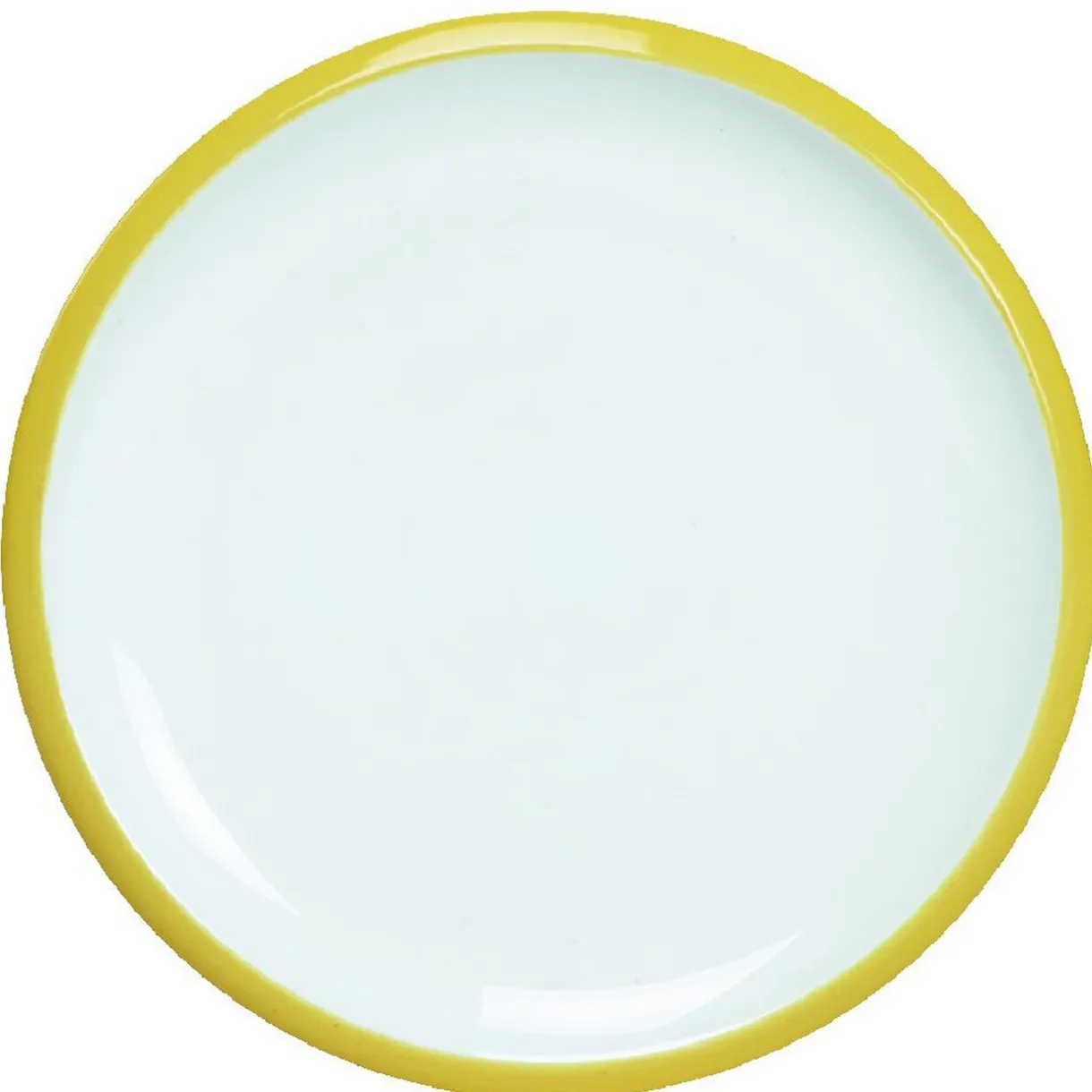 Assiette à dessert en faience contour bicolore^Gifi Outlet