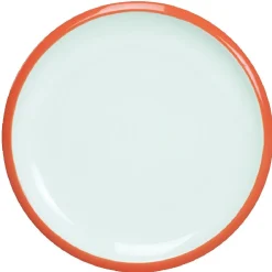 Assiette à dessert en faience contour bicolore^Gifi Outlet