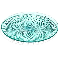 Assiette à dessert en plastique bleu effet martelé^Gifi Hot