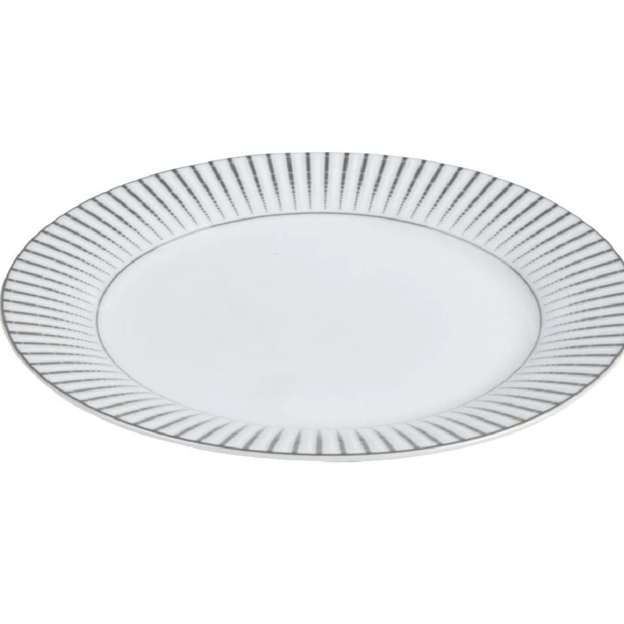 Assiette à dessert en porcelaine motif argenté^Gifi Best