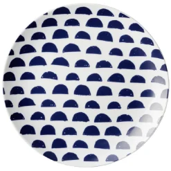 Assiette à dessert en porcelaine décor bleu Ø 19 cm^Gifi Sale