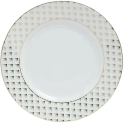Assiette à dessert en porcelaine motif doré^Gifi Online