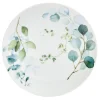 Assiette à dessert en porcelaine blanc et vert^Gifi New