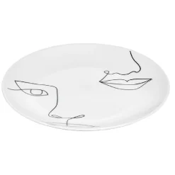 Assiette à dessert en porcelaine blanche^Gifi Outlet