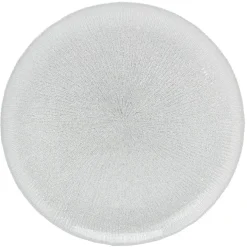 Assiette à dessert en verre strié gris argenté^Gifi New