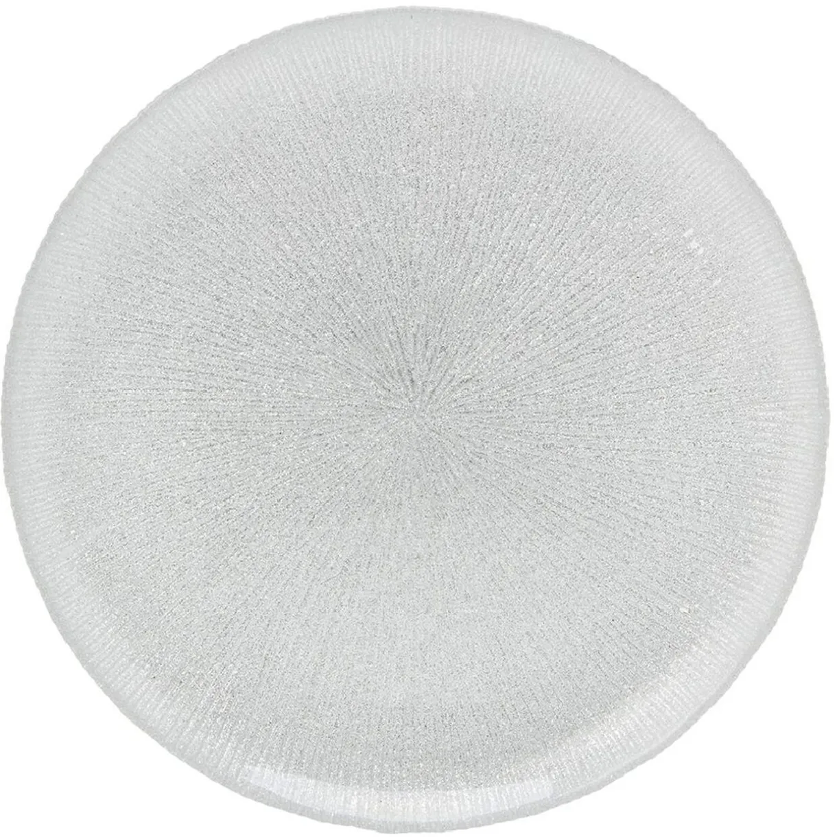 Assiette à dessert en verre strié gris argenté^Gifi New