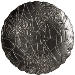 Assiette à dessert en verre Halloween design toile d'araignée Ø21cm^Gifi Discount