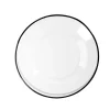 Assiette à dessert en verre transparent bord noir Ø20cm^Gifi Online