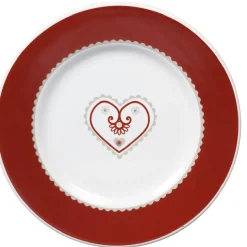Assiette à dessert faïence motif coeur^Gifi Discount