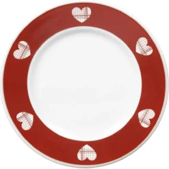 Assiette à dessert faïence motif coeur^Gifi Discount