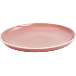 Assiette à dessert faïence Terracotta avec liseré crème^Gifi Discount