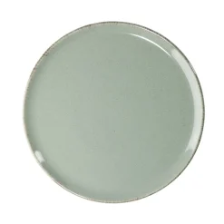 Assiette à dessert Lisbonne en grès vert Ø20,5cm^Gifi