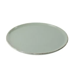 Assiette à dessert Lisbonne en grès vert Ø20,5cm^Gifi