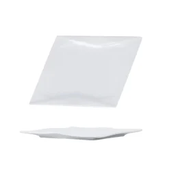 Assiette à dessert losange blanche^Gifi Clearance