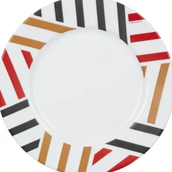 Assiette à dessert Luminarc blanc rayures contemporaines Balnea^Gifi Clearance