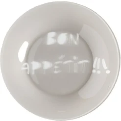 Assiette à dessert Luminarc taupe design Bon appétit^Gifi New