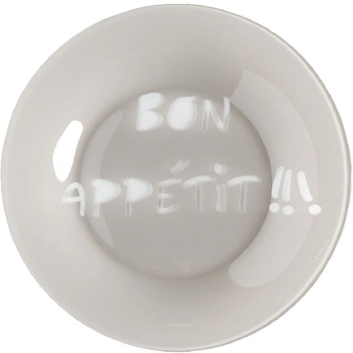 Assiette à dessert Luminarc taupe design Bon appétit^Gifi New